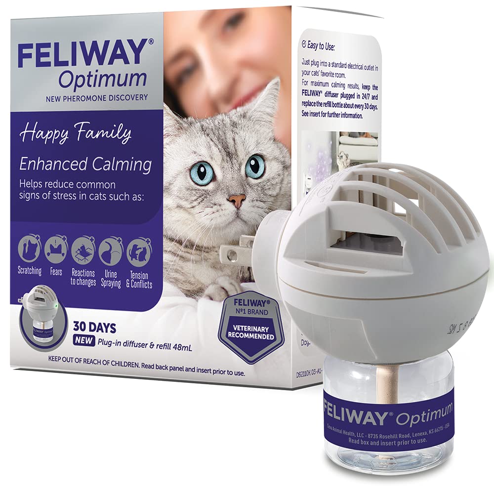 Picture of calming cat pheromone diffuser plugged into outlet