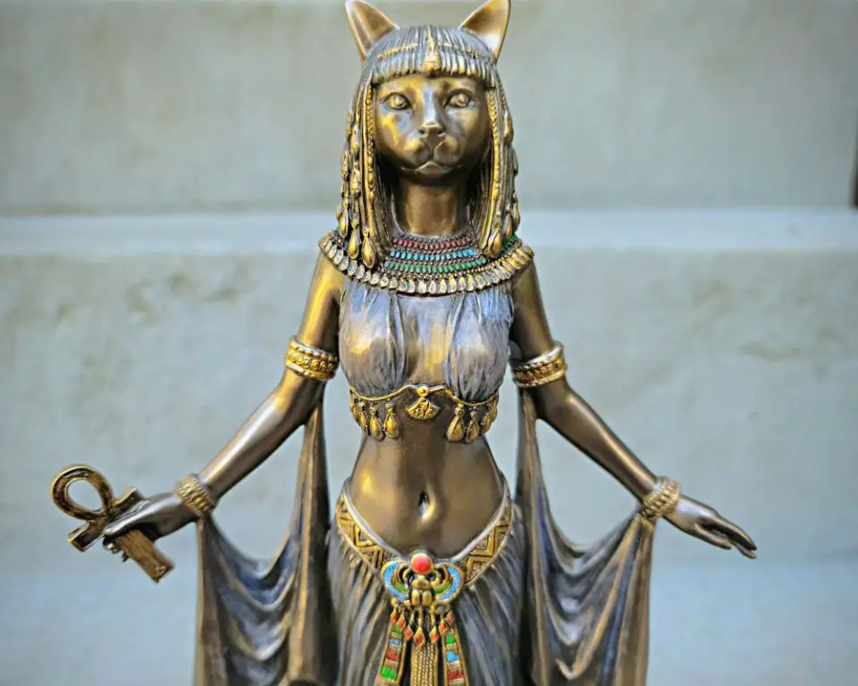 ancient egyptian cat goddess figurine