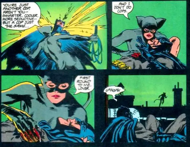 early comic appearance of catwoman without a tail