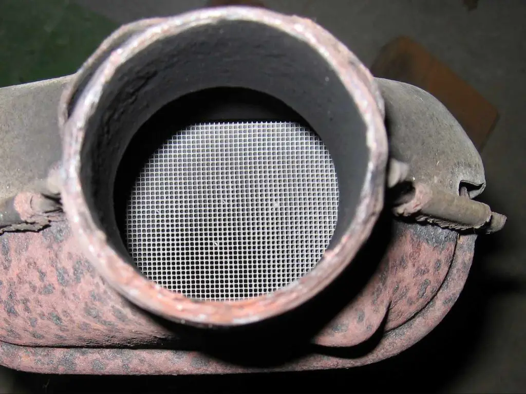 inside view of a catalytic converter