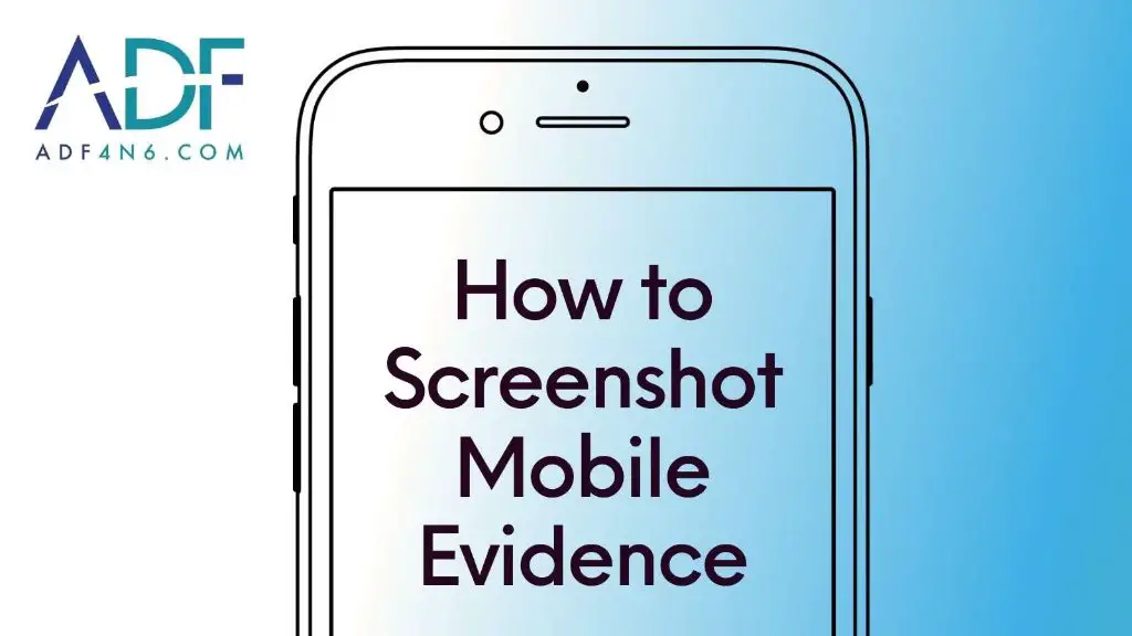 person taking screenshot on mobile phone to collect evidence