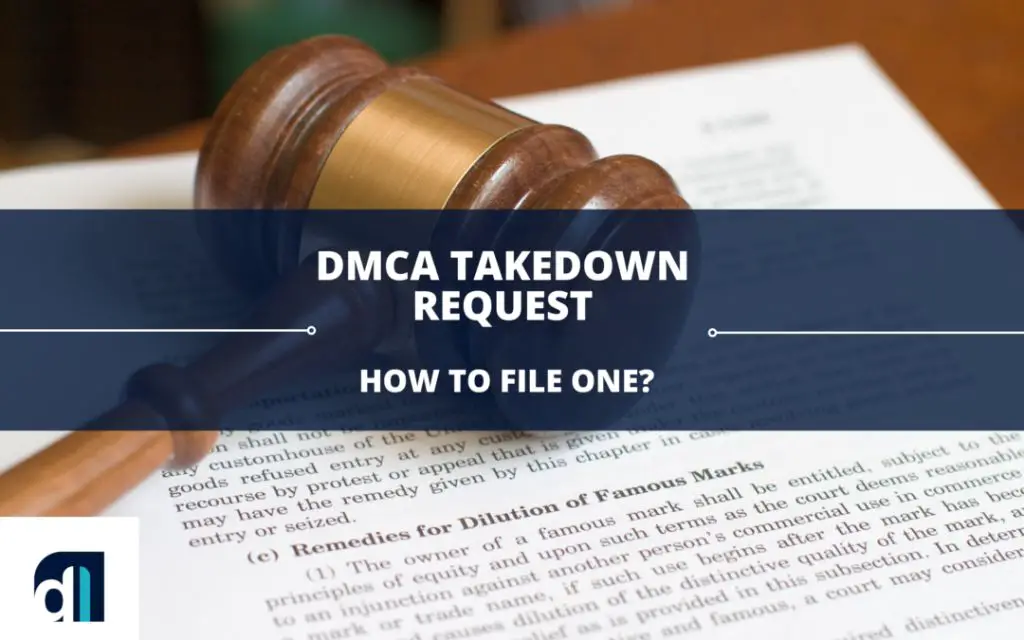 someone filling out a form to submit a dmca takedown notice